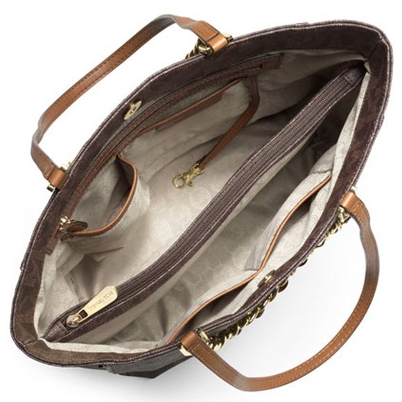 NWT Michael Kors Harper Tote with Drop Chain - Picture 4 of 15